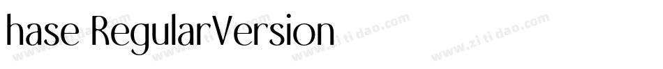 hase RegularVersion字体转换